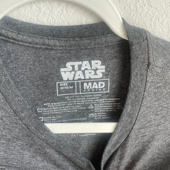 Star Wars Death Star Road Stormtrooper Darth Vader T Shirt Medium Heather Gray - Picture 3 of 5